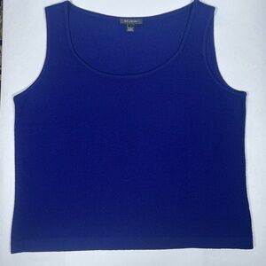 ST. JOHN Large Knit Tank Women's Royal Blue Blue Sleeveless Top